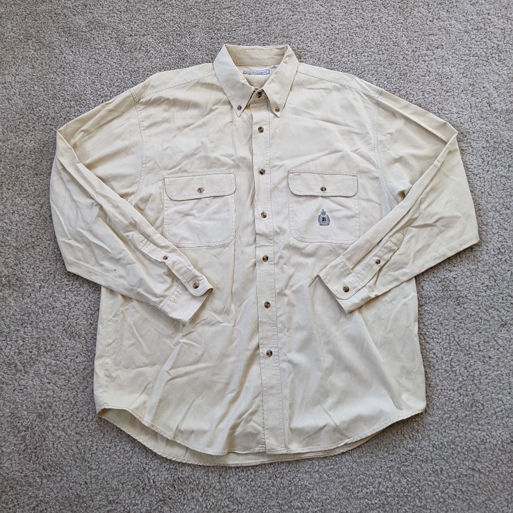 Bugle Boy Button Up Long Sleeve Shirt Men's XL Yellow